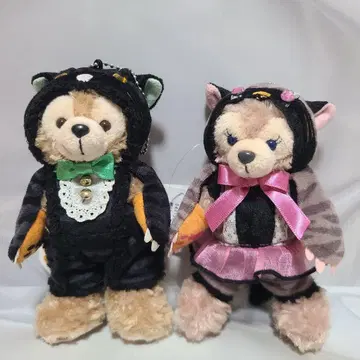 더피 셰리메이 할로윈 검은 고양이 인형 배지