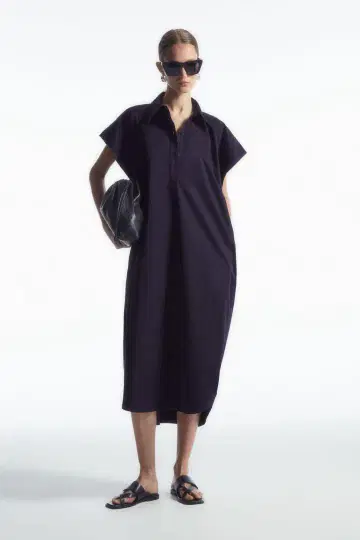 COS OVERSIZED 데님 MIDI 셔츠 원피스
