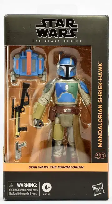 HASBRO 40 / THE 블랙 만달로리안 쉬리크 호크 6인치