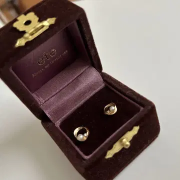 ete K10 펄 다이아몬드 귀걸이 (품번 771339)