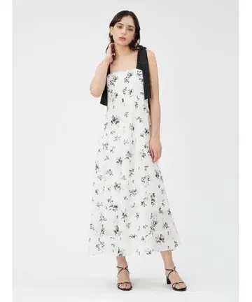 와이드 스트랩 스티치 원피스 FRAY I.D