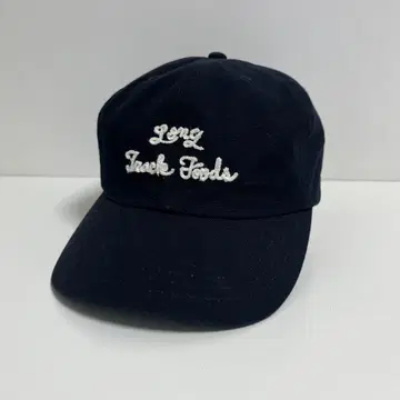 LONG TRACK FOOD 자수 로고 캡 네이비