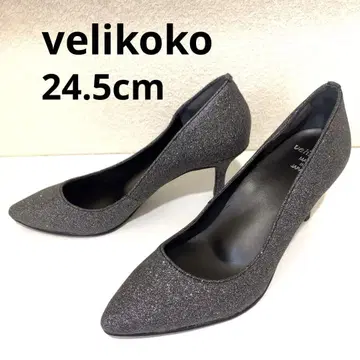 [하자품 미사용] velikoko 글리터 스틸레토 펌프스 24.5