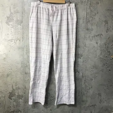 Y5358 구제 체크 팬츠 파자마 팬츠 핑크 화이트 그레이