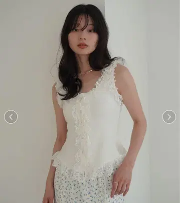[ eimy istoire ] 레이스 도킹 컷 탱크탑