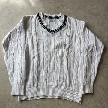 LACOSTE 라코스테 칠덴 니트 케이블 니트 구제 의류