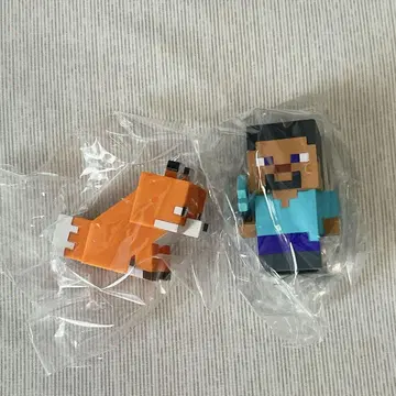Minecraft 소프트 비닐 퍼펫 마스코트 여우 스티브