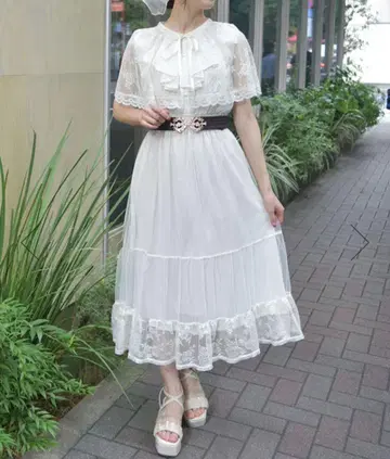 택 포함 새상품 axes femme 케이프풍 튤 원피스