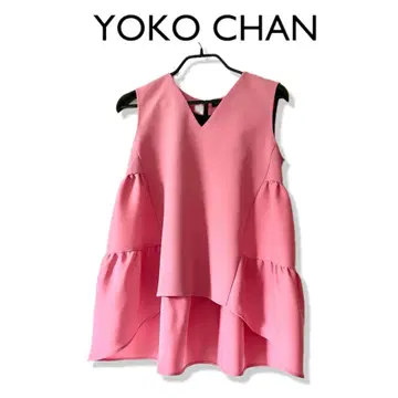 레어 YOKO CHAN V넥 백 티어드 핑크 38