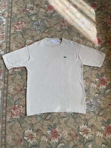 LACOSTE 라코스테 TH100EL 니트 티셔츠 베이지
