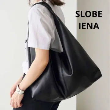 미품 SLOBE IENA 트라이앵글 토트 백 블랙