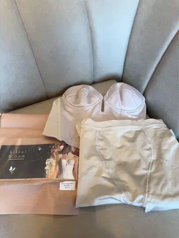 bridal bloom 모카 그레이 B70 뷔스티에 거들 세트