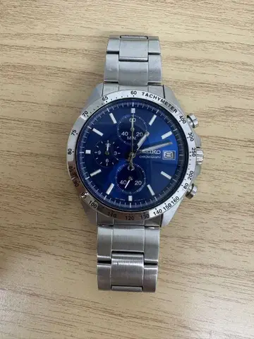SEIKO 크로노그래프 시계 파랑