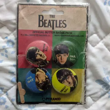 The Beatles 배지 세트 4개입 Beatles 앤티크풍 미개봉