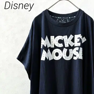 Disney T셔츠 튜닉 돌먼 슬리브 미키 넉넉한 핏 얇은 소재