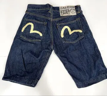 EVISU 시즌 데님 하프 팬츠 32인치 [일본제]