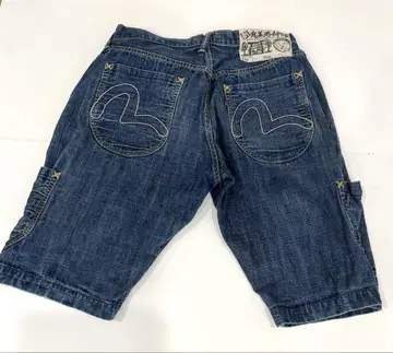 EVISU 데님 숏팬츠 34인치
