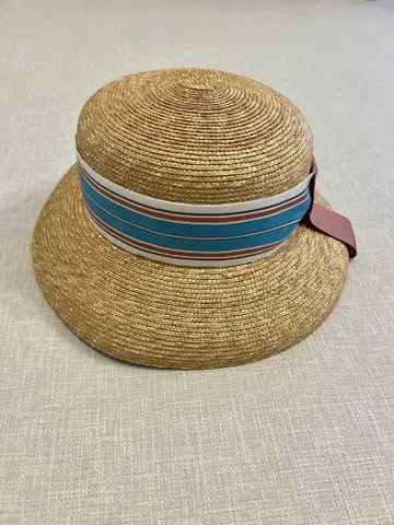 미사용 새상품 새상품급 Chapeau d'O 스트라이프 리본 보울러 햇