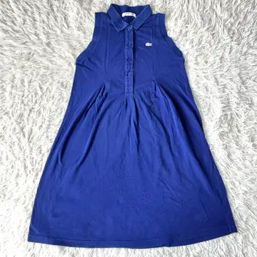 LACOSTE 라코스테 실버 와니 민소매 폴로 셔츠 원피스 파랑 3023