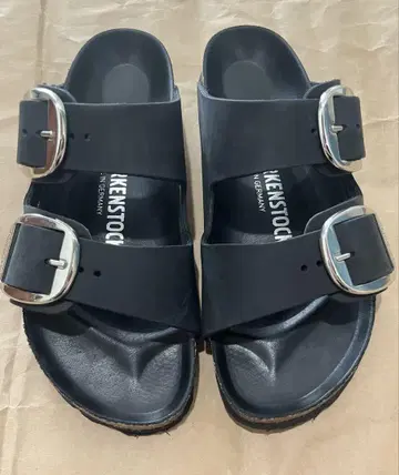 BIRKENSTOCK 빅 버클 천연 가죽 블랙 애리조나 37