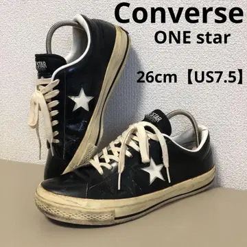 [ 컨버스/converse ] 분위기 원스타 26cm 가죽 블랙