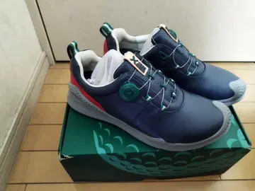 새상품 XCEO 골프화 천연 가죽 네이비 27~27.5cm