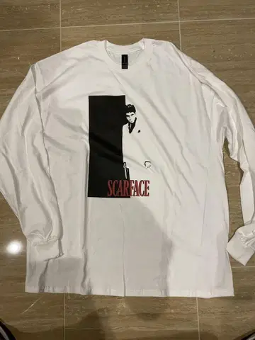 SCARFACE 그래픽 긴팔 티셔츠