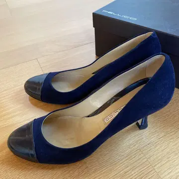 PELLICO 네이비 7cm 힐 펌프스 36.5