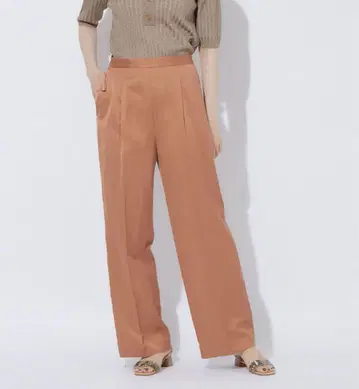 칼리테 브라이트 린넨 팬츠 브라운 40