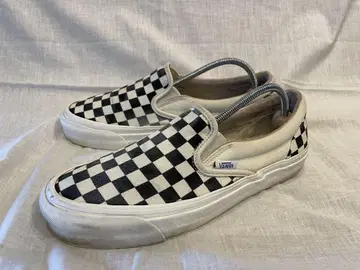 VANS VAULT 반스 볼트 슬립온 체커 플래그 화이트 블랙