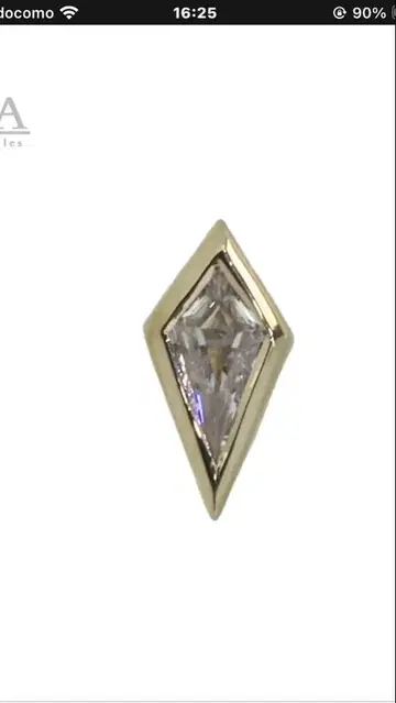 BVLA Pan (YG/Cubic Zirconia) 연골 귀걸이 16G