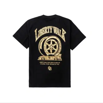 리버티 워크 골드 프린트 티셔츠 size L