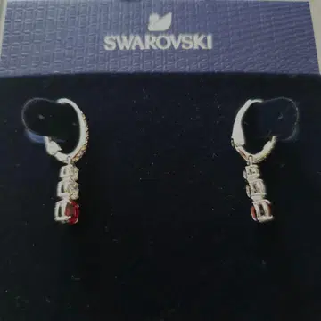 Swarovski 빨간색 크리스탈 귀걸이