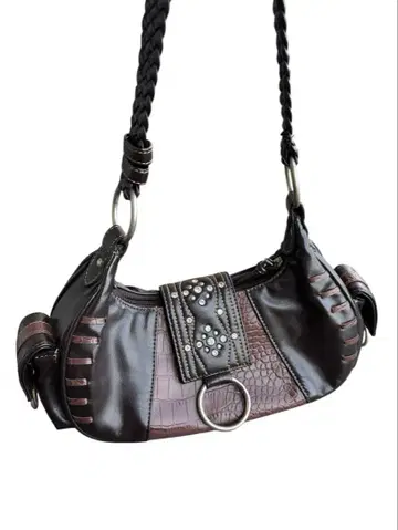 leather cargo one shoulder bag