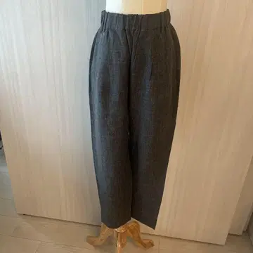 새상품 린넨100% 다크 그레이 팬츠