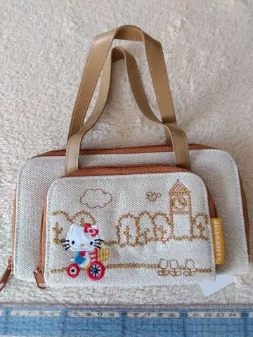 헬로키티 파우치 지갑 미니백 산리오 자수 쇼와 라메