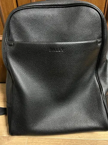 BALLY 블랙 가죽 백팩