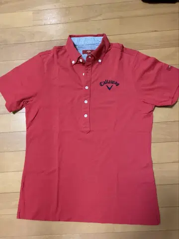 Callaway 빨간색 피케 셔츠 L