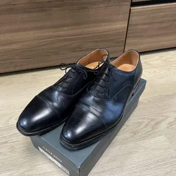 SCOTCH GRAIN 블랙 가죽 드레스 슈즈 27.0 3E