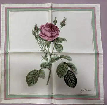JimTompson 장미 꽃 프린트 손수건