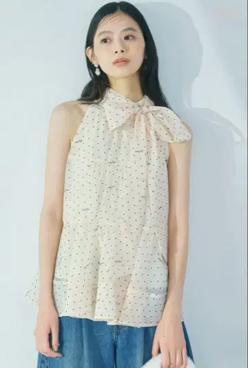 새상품 LILY BROWN 아메스리 티어드 2way 블라우스