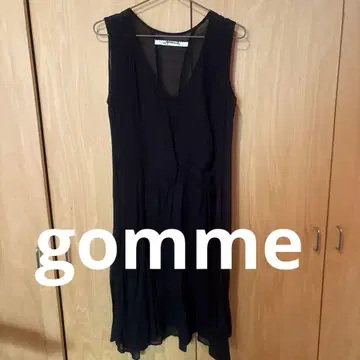 gomme 여성용 원피스 오간자 블랙