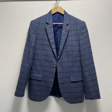 [새상품급] BROOKSFIELD 테일러드 자켓 체크 블루 38