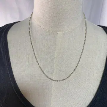 [ 실버 ] 3.5mm 폭 볼 체인 목걸이 50cm