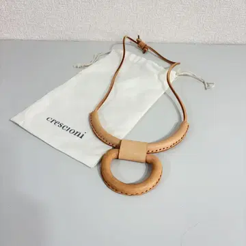 crescioni 크레시 오니 가죽 목걸이 브라운