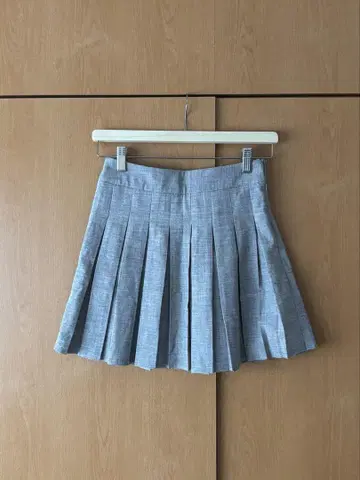 Stradivarius 그레이 플리츠 미니 스커트 EUR XS