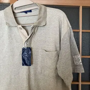 CROCODILE 크로커다일 구제 니트 반팔 피케 셔츠 남성용 M