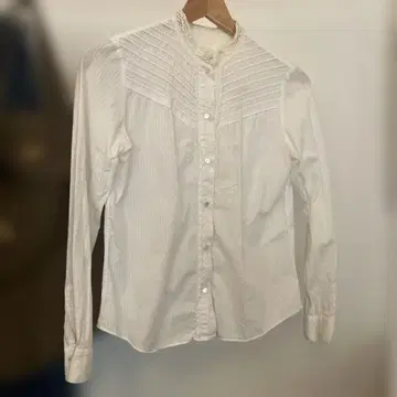 DRESSTERIOR 화이트 긴팔 셔츠 레이스 옷깃