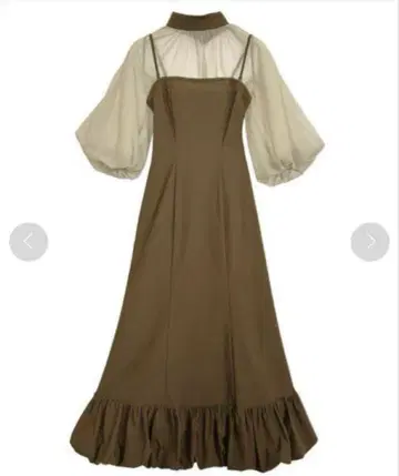 AMERI 아메리 LAYERED BALLOON HEM DRESS 드레스