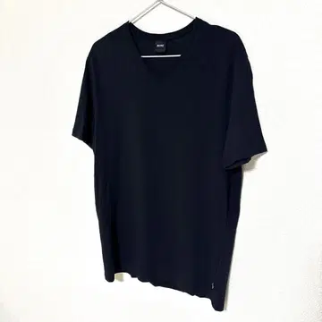 L 사이즈 HUGO BOSS 블랙 V넥 티셔츠
